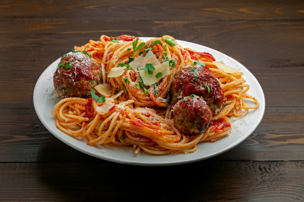 Spaghetti and Homemade Meatballs